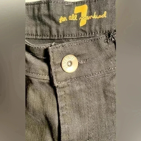 7 for all mankind casual trendy stretch blck 5 pckt denim slim straight jeans 28 - Picture 4 of 4